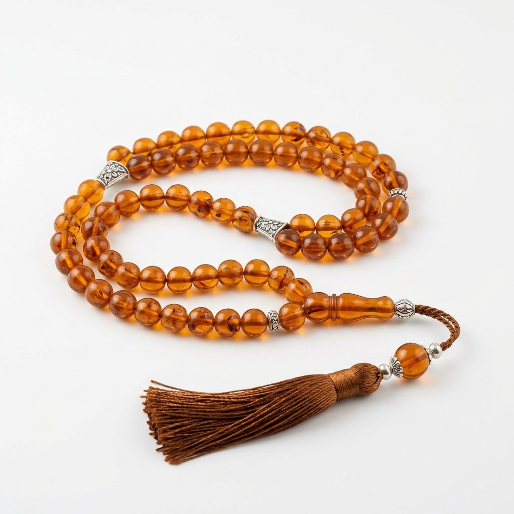 Misbaha Âmbar Natural — 99 Contas
